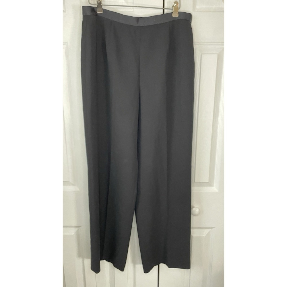 Le Suit Pants Women's 10 Black Straight Leg Slacks Office Professional Lined‎